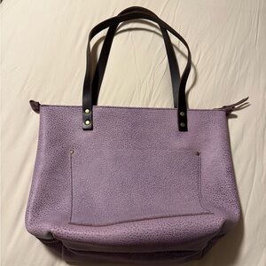 PLG Classic Large Lilac Leather Tote Bag